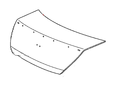 Honda Accord Coupe V6 Trunk Lid / Deck Lid, Raw Steel (2008-2012 EX-L V6) - Genuine OEM 68500-TE0-A80ZZ